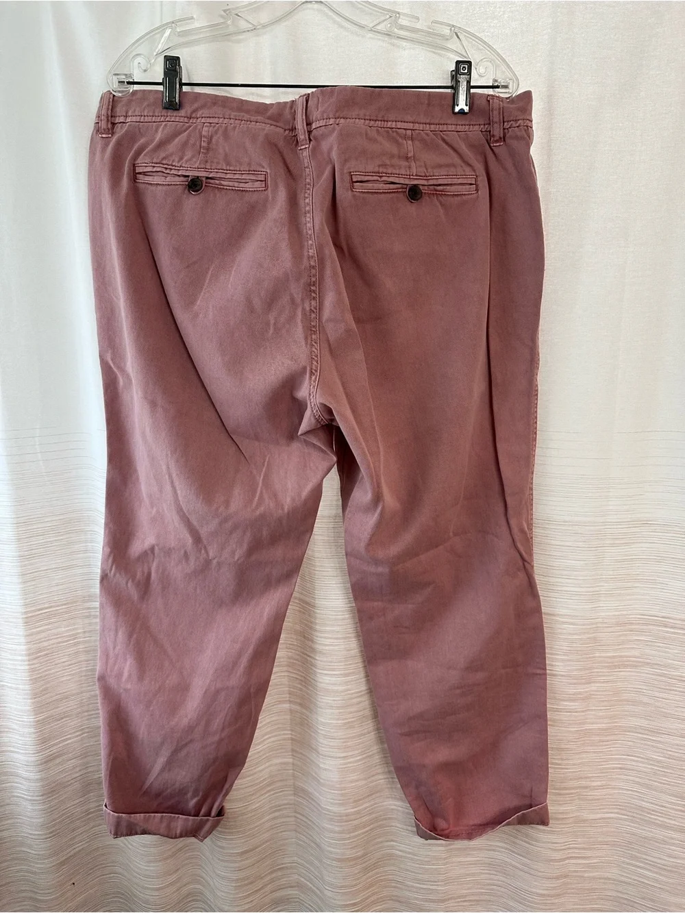 Women’s Casual Chino Pants in Dusty Mauve